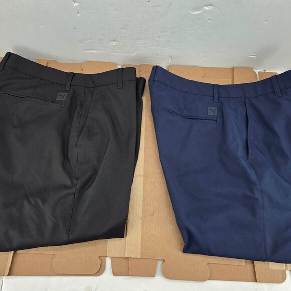 Puma Performance Golf Pants Mens Blue Black Lightweight Sz 36x 29.5   2 of - Picture 1 of 9